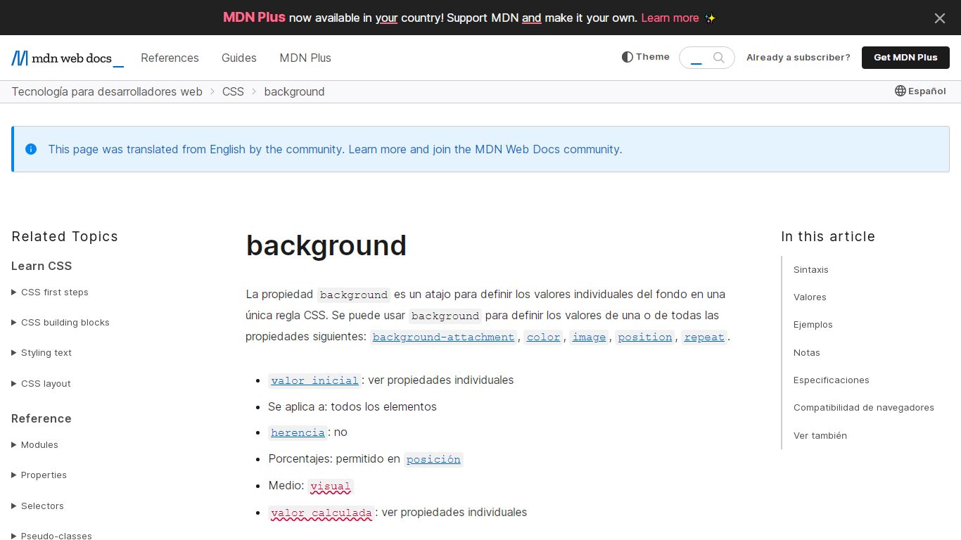 background - CSS | MDN - Mozilla