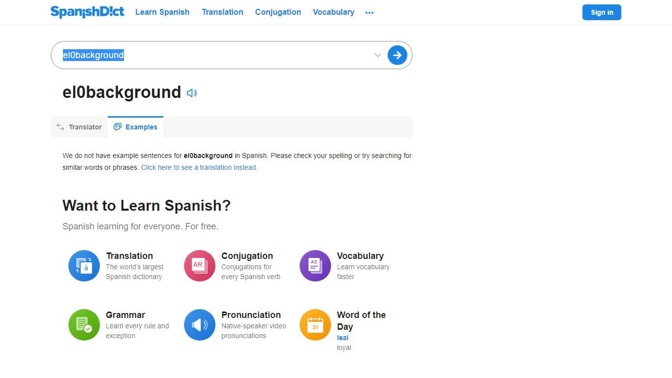 Examples of El background in Spanish | SpanishDict